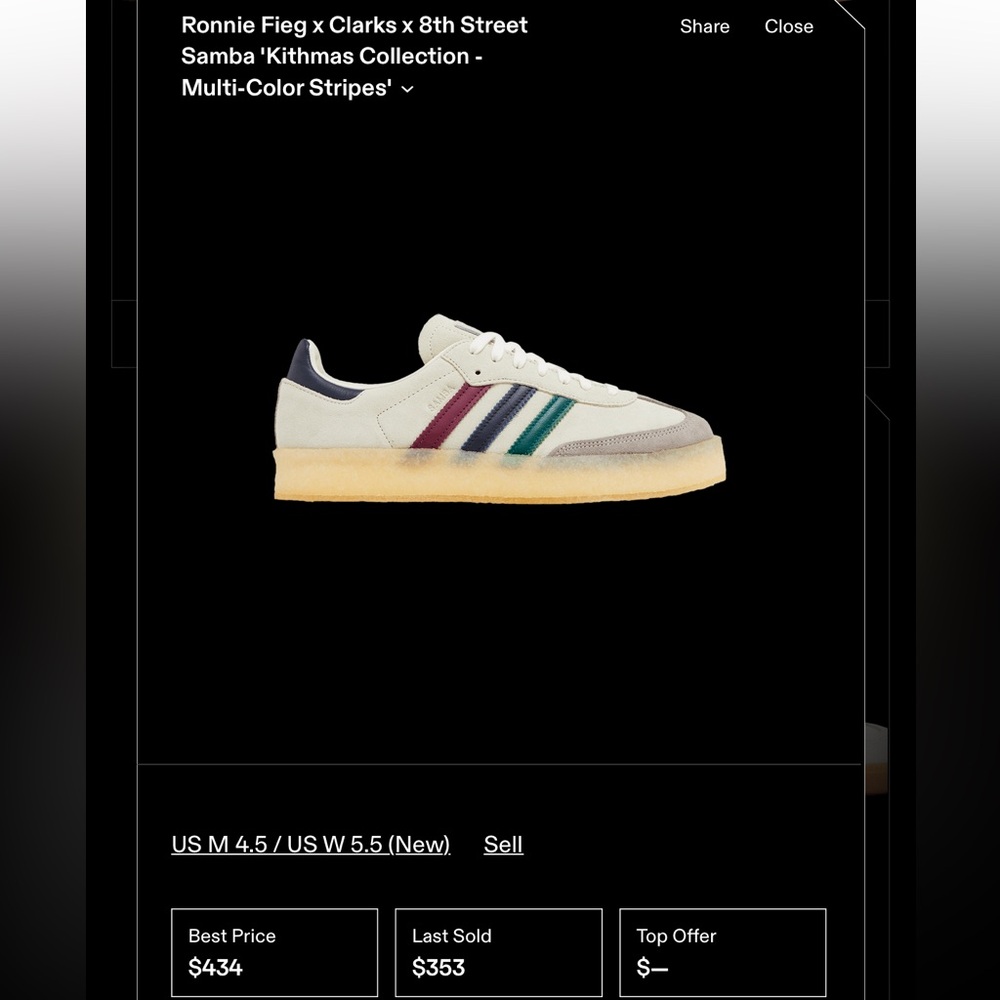 2023 Ronnie Fieg x Clarks x 8th Street Samba ‘Kithmas Collection Adidas